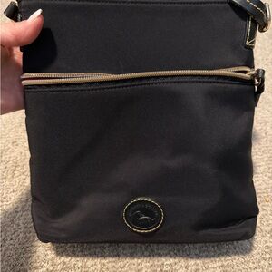 Dooney & Bourke Black Crossbody with Gold Trim